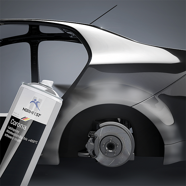 Lackspray hitzebeständig Corona1 Lackspray hitzebeständig Corona schwarz matt 400ml